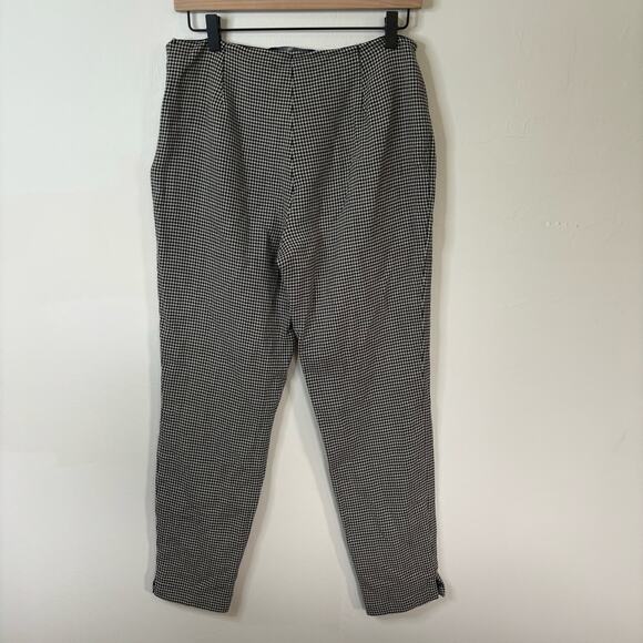 Ralph Lauren Black Label Houndstooth Wool Stretch Skinny Ankle Pants - Size 8 - Picture 3 of 11